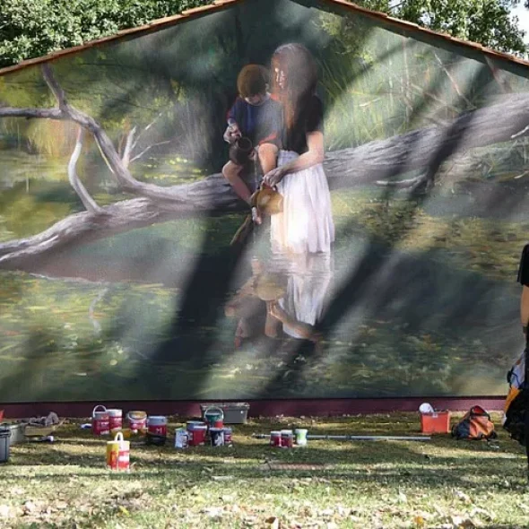 Fresque murable de ROUGE à Braud et Saint Louis